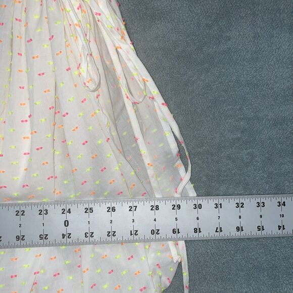 Lane Bryant Blouse Womens 38 White Pullover Short Sleeve V Neck Elastic Waist - Picture 8 of 10